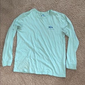 Long Sleeve Green Men’s Fish Hippie Shirt